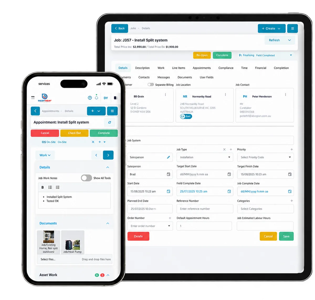 TSMPlus on phone and tablet in the field